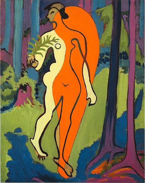 Nude in orange and yellow